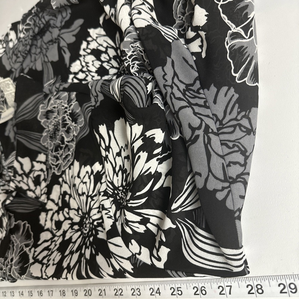 Sheer Floral Bell Sleeve Blouse Artsy Boho Lagenlook Layering Top 22/24 - Picture 8 of 11